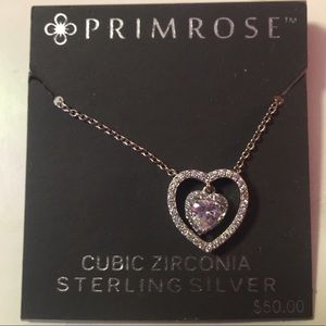 Cubic Zirconia Sterling Silver necklace BRAND NEW